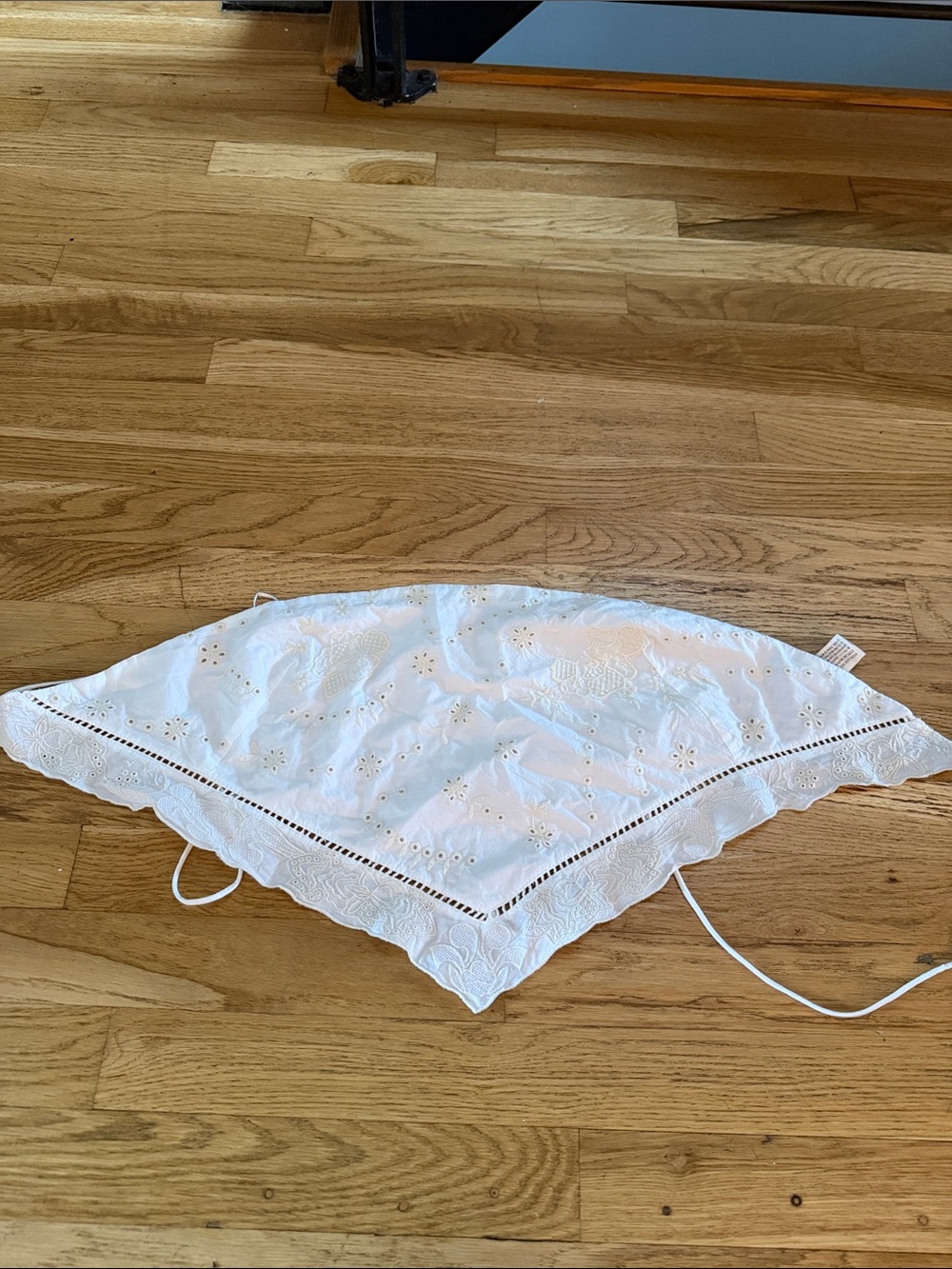White Eyelet Cotton Bandana Scarf